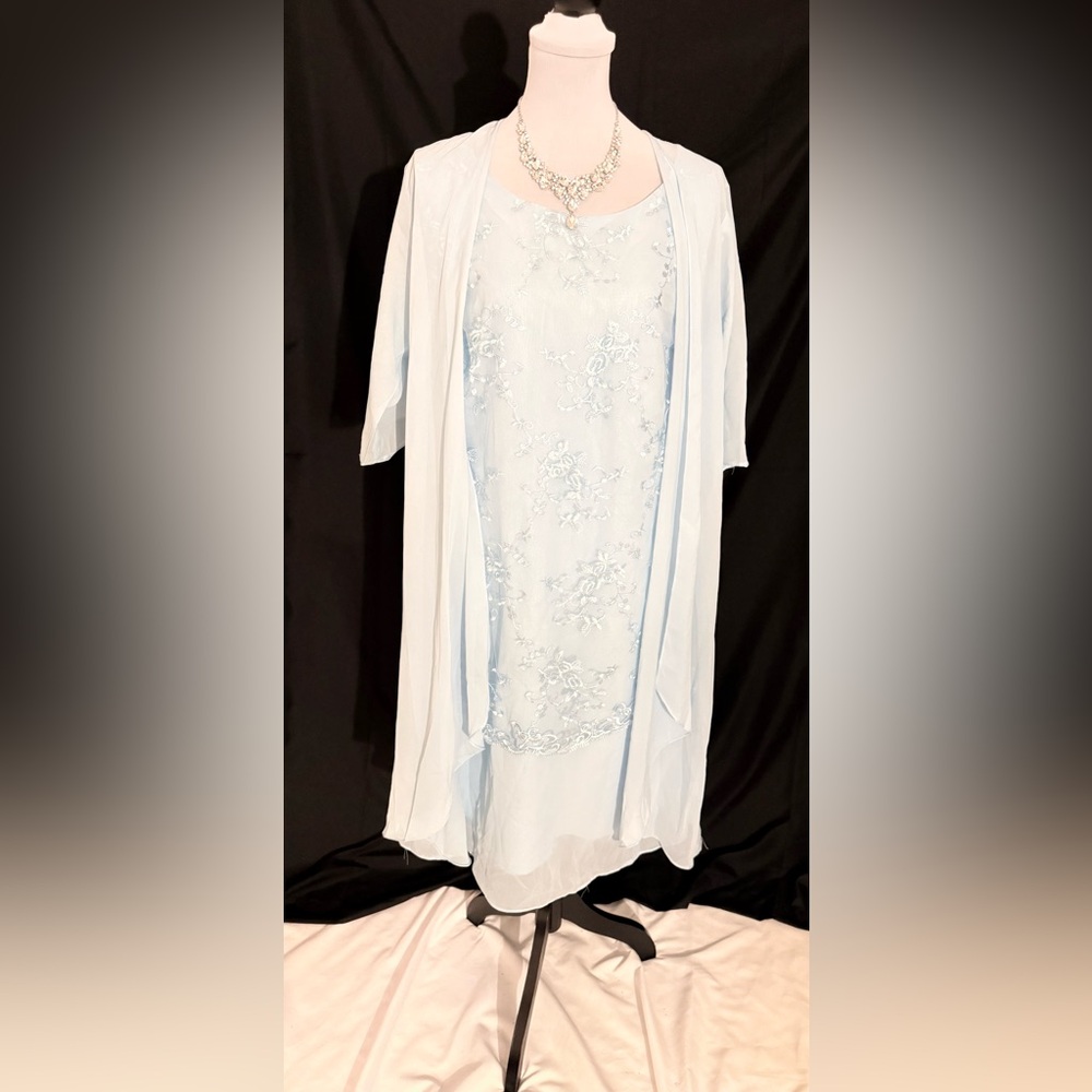 #53 Lace Overlay 2pc Dress